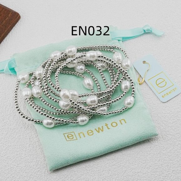 Enewton Platinum Bead & Pearl Nine-Piece Bracelet Set - Picture 3 of 3